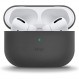 [elago] AirPods Pro 호환 케이스, 슬림, 심플, 실리콘 커버, 충격 흡수, 슬림, 소프트, 케이스 커버, 긁힘 방지, 보호 액세서리, Apple AirPodsPro와 호환 MWP22J/A Air Pods Pro, 슬림 기본, 다크 그레이