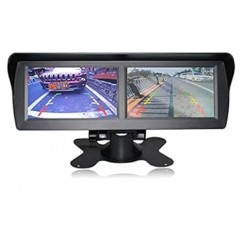 OBEST 4.3인치 트윈 모니터, 4포트, 비디오 입력, 자동 전환, 2화면, On-Dash 모니터, 서브 모니터, 후방 카메라, 맞춤형, 12V/24V