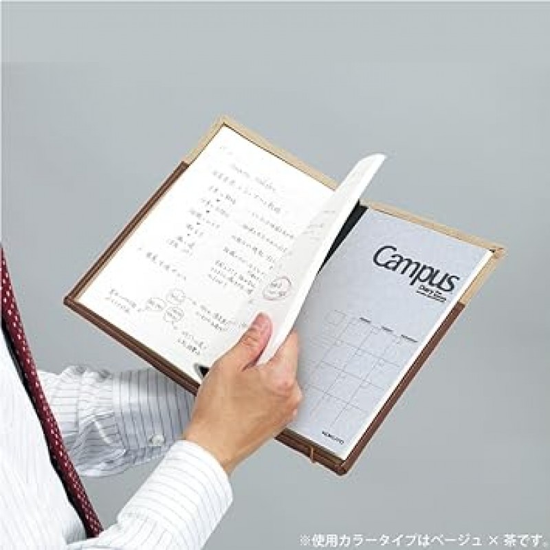 KOKUYO 표지노트<시스테믹크>노트북 2권 수납 가능. 노트북과 일정을 한 권으로 관리하세요. 펜과 기타 작은 물건을 보관할 수 있는 포켓이 포함되어 있습니다., 네이비 블루