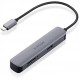 Elecom DST-C16SV/EC USB Type-C 허브, 도킹 스테이션, 5-in-1, 4K 호환 HDMI 포트, USB3.0 x 2 포트, SD/MicroSD 슬롯, Macbook/ Macbook Pro/ iPad Pro/ Chromebook/ Surface 지원 그리고 더