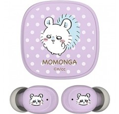 Tama Electronics Industries SQ-BS75 Chiikawa 완전 무선 이어버드 3(Momonga 라벤더), 최신 Bluetooth 5.3, IPX4 방수, SBC AAC 코덱 호환