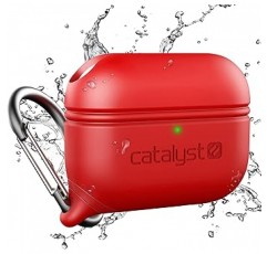 Catalyst AirPodsPro (1 세대 / 2 세대) 방수 ​​케이스 보호 실리콘 무선 충전 카라비나 내 충격 실리콘 실링 Apple 액세서리 레드