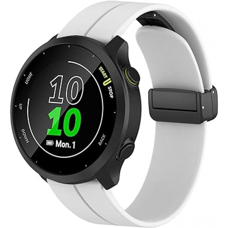 Garmin ForeAthlete 55/245/Venu Sq 2 밴드, 교체 밴드, 실리콘 마그네틱 버클, 교체 밴드, 교체 밴드, 액세서리, Venu 2 plus/vivoactive3/Venu/Sq/vivomove3/vivomove/Luxe/style과 호환 가능