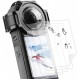 KYK SHOW Insta360 X3 렌즈 보호 커버 insta360 X3 렌즈 가드 광학 유리 Insta360 X3 Insta360 X3 9H 경도/스크래치 방지/98% 투과율 Insta 360 x3 렌즈 액세서리 Insta360 x3 충돌 방지 4 Pcs