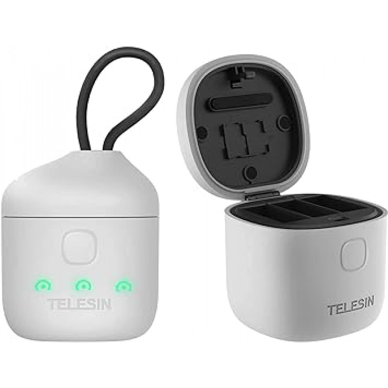 TELESIN Hero11, Hero10, Hero9 배터리 충전기, Allin Box USB 방수 충전기, Type-C 충전 케이블이 있는 고속 SD 카드 리더기, Gopro용 최고의 액세서리(기존 GoPro Hero 11 10 9 배터리와 호환 가능)