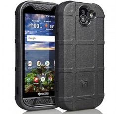 Nakedcellphone 케이스 교세라 듀라포스 프로 2 [블랙] 특수 작전 전술 아머 튼튼한 방패 유연한 커버 [지문 방지 매트 텍스처]