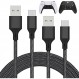 MENEEA 2개 팩 10 피트 충전 케이블 PS5 컨트롤러/Xbox 시리즈 X/Xbox 시리즈 S 컨트롤러용 교환용 USB C코드 나일론 편조 타입 C포트 액세서리 Nintendo Switch용