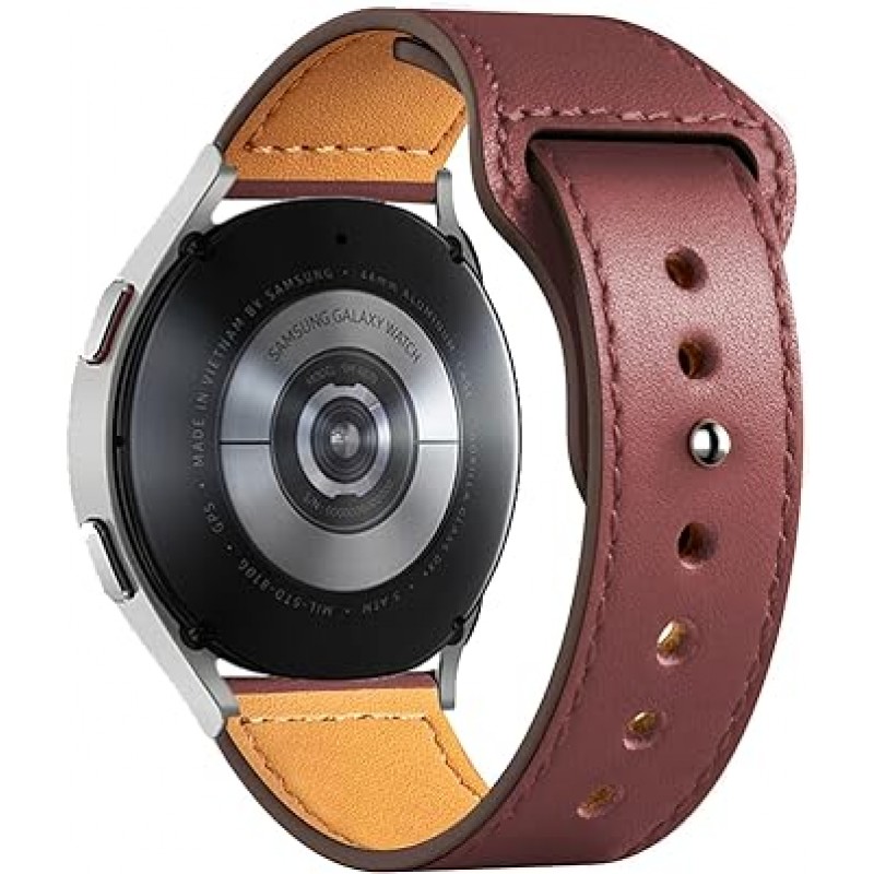 Samsung Galaxy Watch 5 40mm 44mm/5 Pro 45mm/4 40mm 44mm/4 클래식 42mm 46mm 밴드, 호환 Huawei GT 3 42mm/GT 2 42mm 42mm 스마트 워치 밴드, 시계 밴드 20mm, 비즈니스, 클래식, 호환 Amazfit GTS와 호환되는 가죽 밴드 /GTS 2 미니 교체 밴드