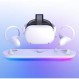 KIWI 디자인 QC01 VR 충전 도크, 충전 스탠드, VR 액세서리, Quest2와 호환 가능, 자기 충전, RGB 조명, 2.5H 높이, 고속 충전