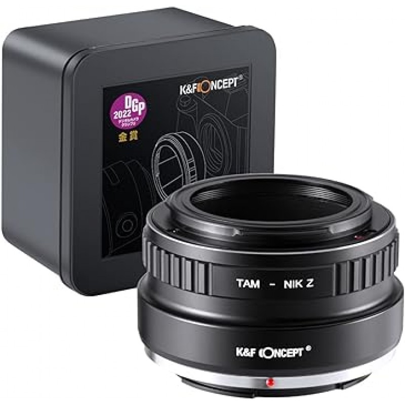 K&F Concept TAM-NIK Z 렌즈 마운트 어댑터, 수동 초점, Tamron 어댑터 마운트 렌즈-Nikon Z 마운트 제조업체에서 설치