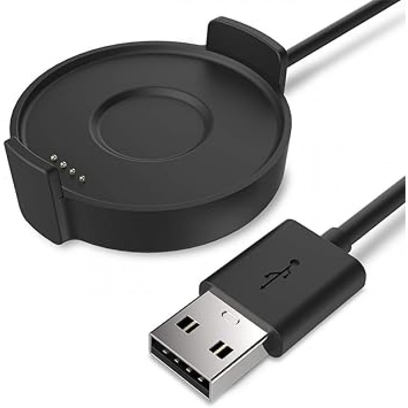 TUSITA 충전기 TicWatch Pro 2020 Pro 4G LTE 스마트 시계 지원 USB 충전 케이블 클립 크래들 3.3 피트 100cm Bluetooth 시계 액세서리