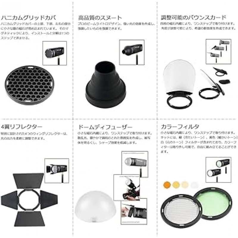 GODOX AK-R1 원형 플래시 헤드 액세서리 세트 V1 V860II TT685 시리즈 클립온 스트로브 AD200 호환 AD200Pro 모노블록 스트로브 야외 촬영 장소 [병행수입]