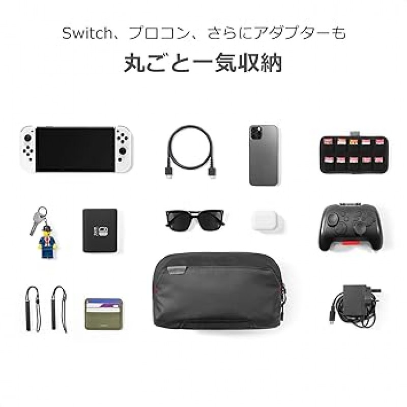 OLED 모델과 호환되는 Nintendo Switch Tomtoc 스위치, 전체 숄더백, 휴대용 케이스, 대용량, 프로 컨트롤러 보관함, 액세서리 파우치