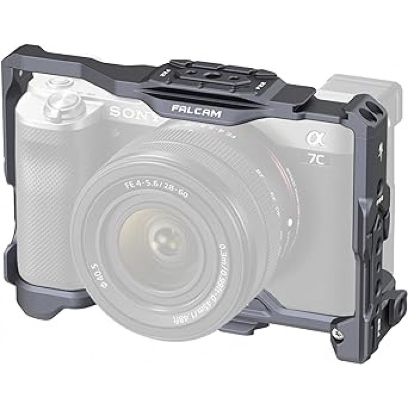 ULANZI Falcam 카메라 케이지, Sony A7C 전용 케이지, 퀵 릴리스, QR 플레이트, F22 및 F38, 퀵 릴리스, Arca Swiss 1/4 나사 구멍과 호환 가능, 카메라 리그(Sony A7C용)