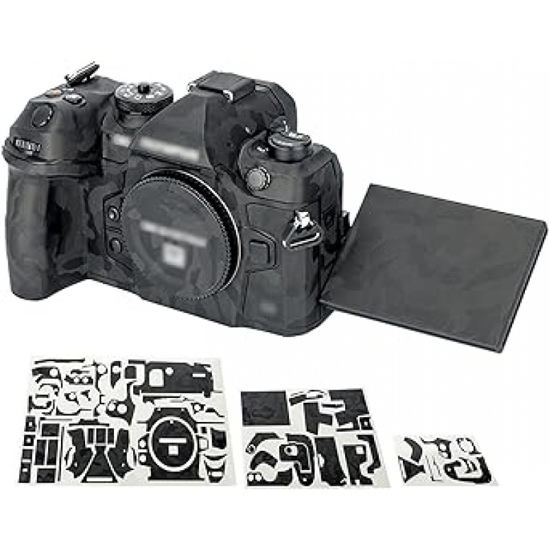 카메라 보호 가죽 필름, 카메라 본체, 보호 필름, 올림푸스 OM 시스템 OM-1 카메라용, 3M 소재, 검정색 위장