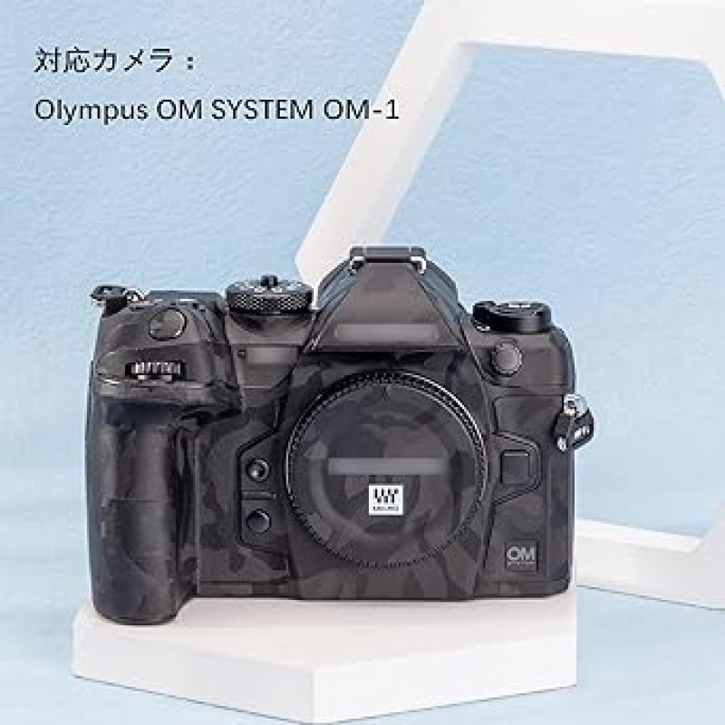 카메라 보호 가죽 필름, 카메라 본체, 보호 필름, 올림푸스 OM 시스템 OM-1 카메라용, 3M 소재, 검정색 위장