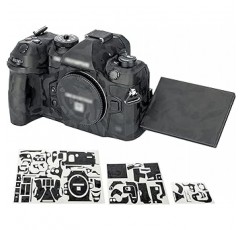 카메라 보호 가죽 필름, 카메라 본체, 보호 필름, 올림푸스 OM 시스템 OM-1 카메라용, 3M 소재, 검정색 위장