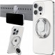 [2023 년 발매] 자석 휴대 전화 그립 홀더 스탠드 MagSafe iPhone 14/13/12 액세서리 킥 스탠드 접이식 디자인 데스크 태블릿 유니버설 마그네틱 자동차 마운트 (실버)
