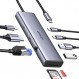 UGREEN Revodok USB C 허브 9-IN-1 [USB-A x 2 + USB-C x2] USB 3.0 허브 4K 60Hz HDMI 허브 Type-C PD100W 급속 충전 USB-C 5Gbps 고속 전송 USB 3.0 4 포트 확장(SD Micro 포함) SD/TF 카드 리더 유형 C 어댑터 MacBook air M1 M2 Pro Dell XPS HP Surface Go Galaxy S21 S20 Xperia 5 등