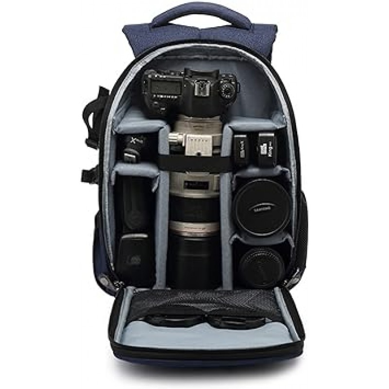 Chonor 카메라 백팩, 카메라 가방, 전문가급 SLR 가방, 컴퓨터 수납 공간이 있는 카메라 가방, 삼각대 운반, 발수, 충격 방지, 야외 사진, 호환 모델: Canon, Nikon, Sony 등 레드