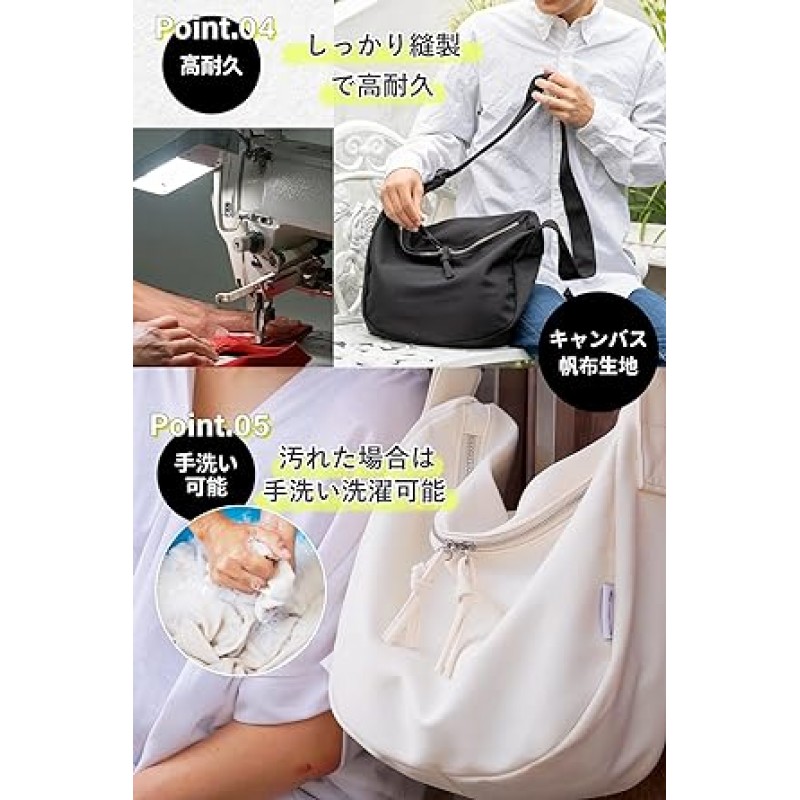 KimeKore 오리지널 토트 백, 캔버스 토트 백, 대용량, 숄더백, 캔버스 토트 A4, 여성용, 남성용, 한 색상, 지퍼 포함