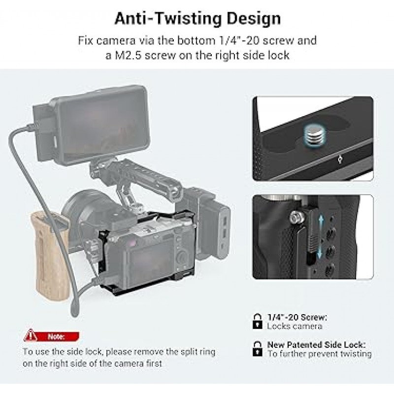 실리콘 측면 핸들이 있는 SmallRig A7C 케이지 - 3212