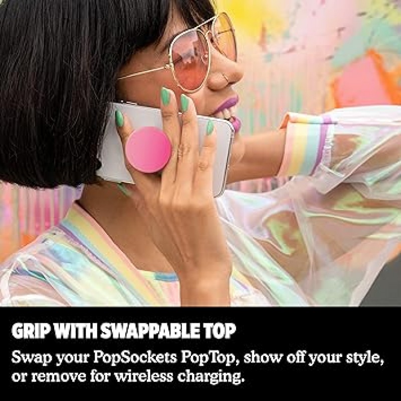 PopGrip Color 크롬 핑크 POPSOCKETS 스마트폰 링 스탠드 스마트폰 그립 스마트폰 액세서리 iPhone Android