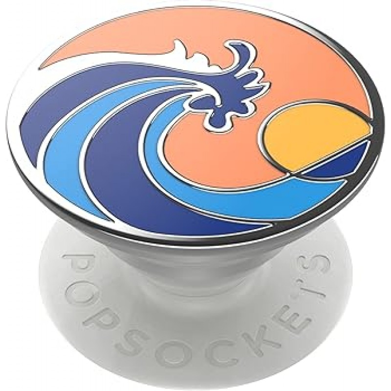 PopGrip Enamel 파도를 타고 산호 POPSOCKETS 스마트폰 링 스마트폰 스탠드 스마트폰 그립 스마트폰 액세서리 iPhone Android
