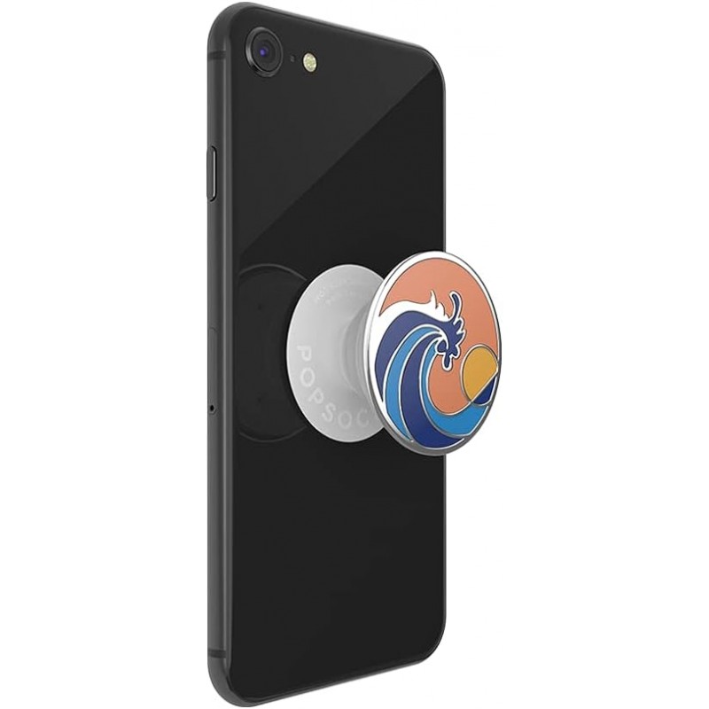 PopGrip Enamel 파도를 타고 산호 POPSOCKETS 스마트폰 링 스마트폰 스탠드 스마트폰 그립 스마트폰 액세서리 iPhone Android
