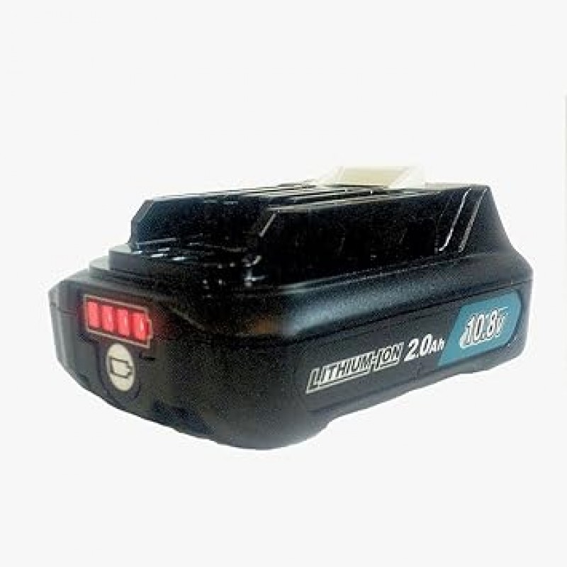 SHIBASHO 마키타 BL1020B 10.8V 2.0Ah 리튬 이온 배터리(잔량 표시 포함) A-73075 정품 박스(시바쇼 액세서리 가방 포함)