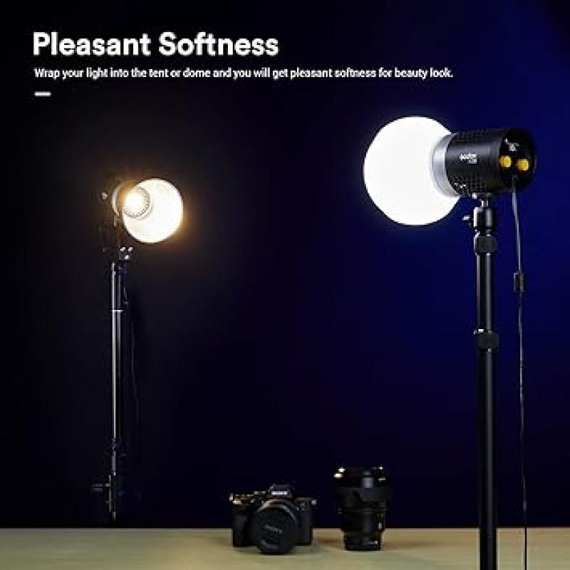 Godox ML-CD15 소프트박스 실리콘 접이식 원형 디퓨저(V1 AD100Pro AD200Pro TT600 V860III V850III TT685II TT350 ML60 AD300Pro AD400Pro용 어댑터 링 3개 포함)