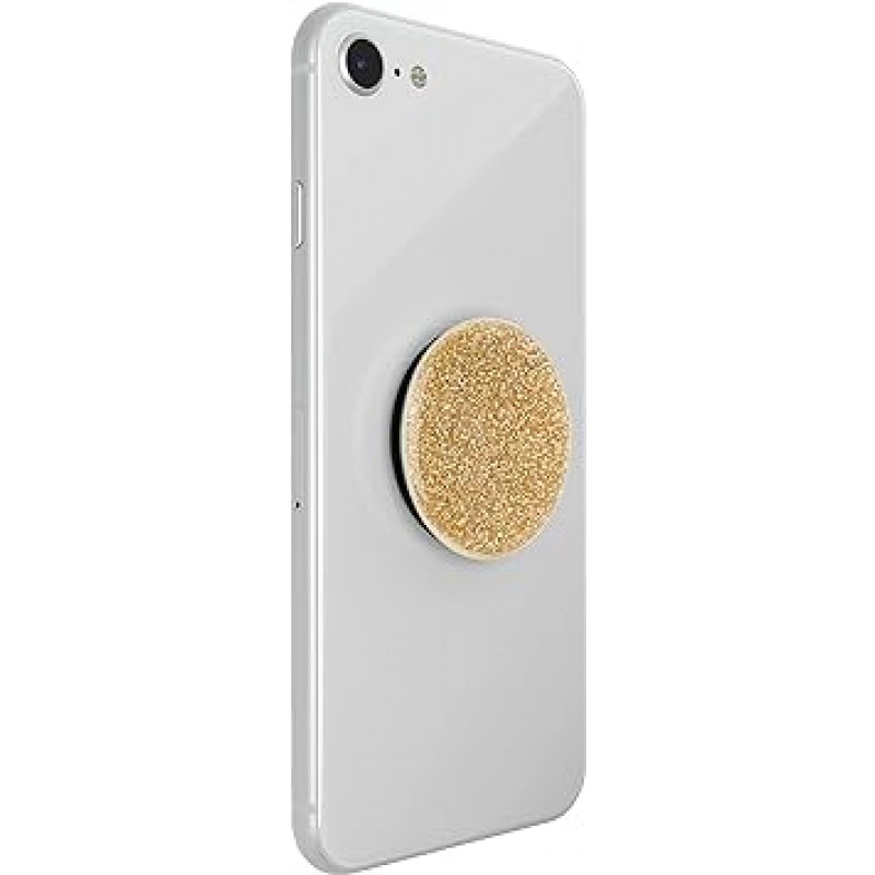 PopGrip 글리터 골드 PopSOCKETS 스마트폰 링, 스마트폰 스탠드, 스마트폰 그립, 스마트폰 액세서리, iPhone 및 Android