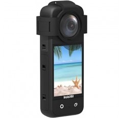 Insta360 X3 렌즈 보호 커버 AUDASO Insta360 X3 렌즈 가드 Insta360 X3 프리미엄 렌즈 가드용 광학 유리 렌즈 캡 긁힘 방지 내구성 충격 방지 미끄럼 방지 긁힘 방지