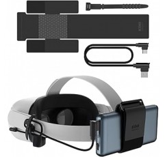 KIWI design 배터리 스트랩 VR 파워 뱅크 고정 스트랩 Quest 2 / Quest/HTC Vive 대응 디럭스 오디오 스트랩 액세서리 (파워 뱅크는 포함되지 않음)