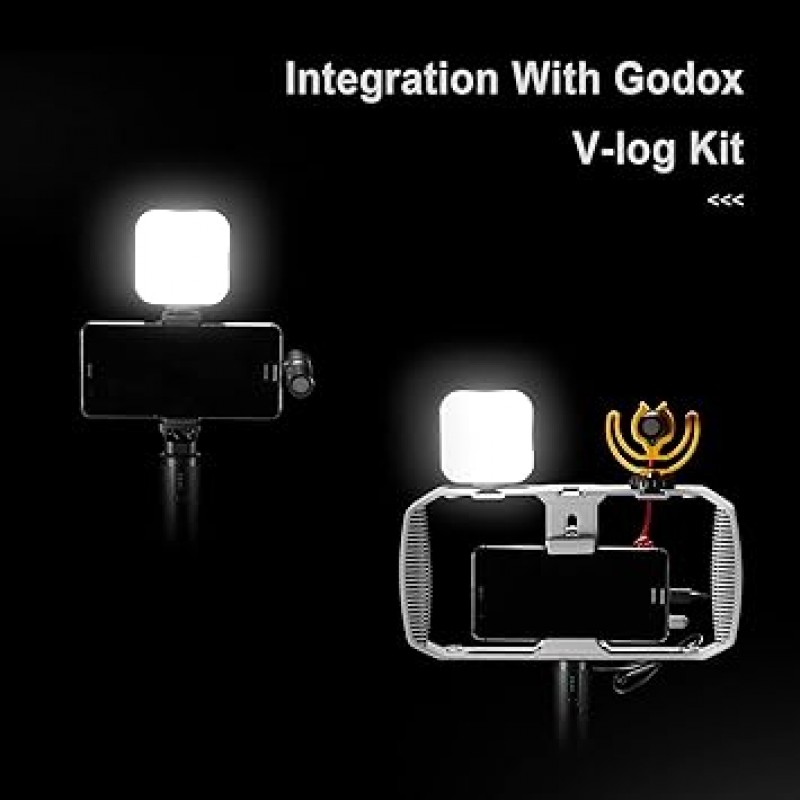 Godox BPC-01 모노포드, 카메라 그립, 미니 삼각대, 배터리 그립, 10,000mAh, 2개 장치 동시 충전 가능, 4/1 나사, 스마트폰과 호환 가능, DJI 오즈모 포켓 액션 카메라