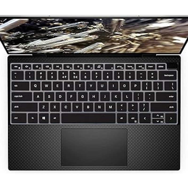 2020 Dell XPS 13 9300 9310 13.4 인치 노트북 키보드 커버 보호 스킨 Dell XPS 13 9300 9310 액세서리 XPS 13 9300 9310 표준 키보드 스킨 블랙 (미국 레이아웃)