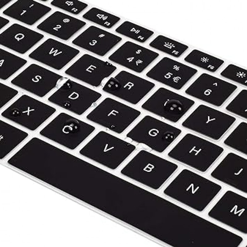 2020 Dell XPS 13 9300 9310 13.4 인치 노트북 키보드 커버 보호 스킨 Dell XPS 13 9300 9310 액세서리 XPS 13 9300 9310 표준 키보드 스킨 블랙 (미국 레이아웃)