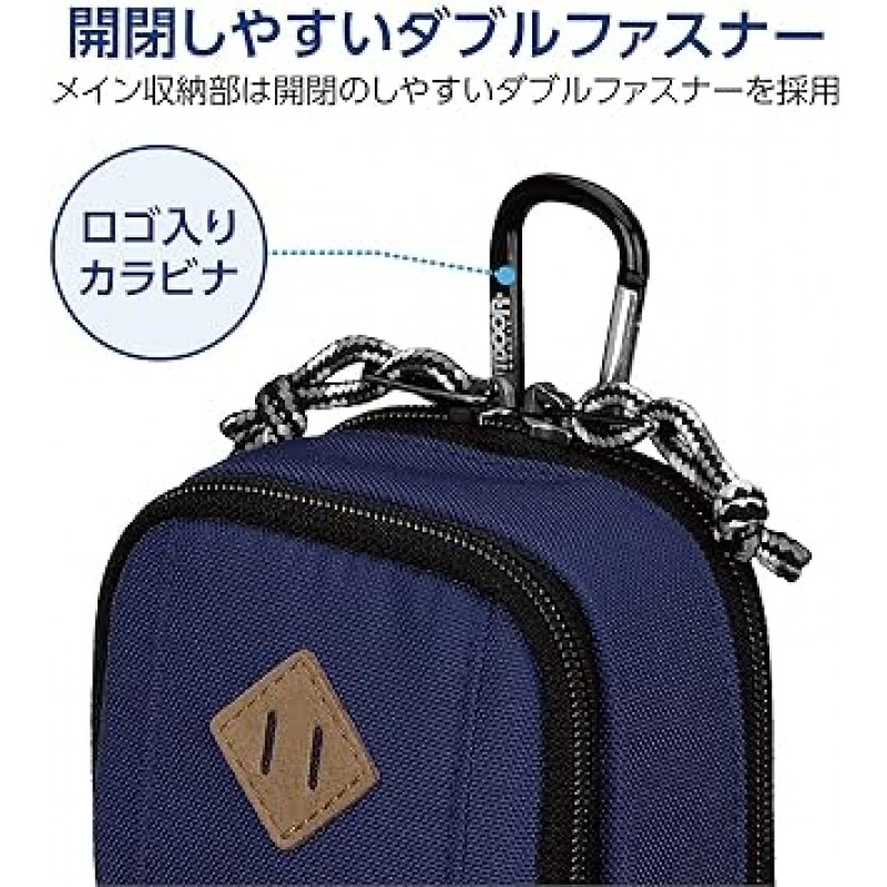 OUTDOOR PRODUCTS ODCP04NV 카메라 케이스, 카메라 파우치 04, 네이비, 컴팩트 카메라와 스마트폰을 동시에 수납 가능