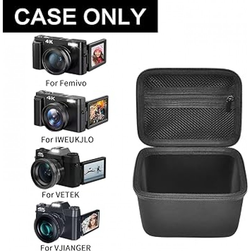 Vlogging 카메라 케이스 Femivo/for IWEUKJLO/for VETEK/for OIEXI 4K 48MP 디지털 카메라용 Youtube용 Vlog 카메라 휴대용 스토리지 렌즈 케이블 기타 액세서리용(박스 전용)