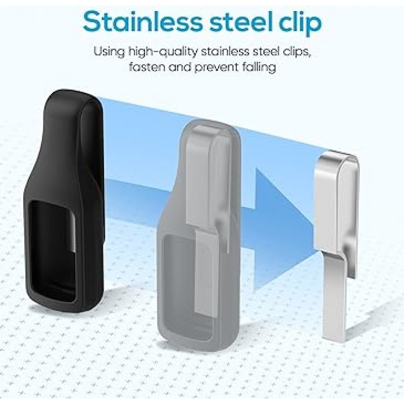 lepmok 클립 액세서리 Fitbit Charge 5 용 (블랙)