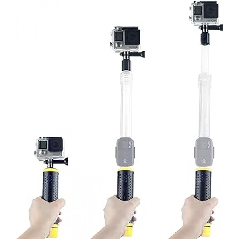 플로팅 익스텐션 폴과 바버 그립을 하나로 통합 – Gopro Hero 4, 세션, 블랙, 실버, Hero + LCD, 3 +, 3, 2, 1 - 6.7