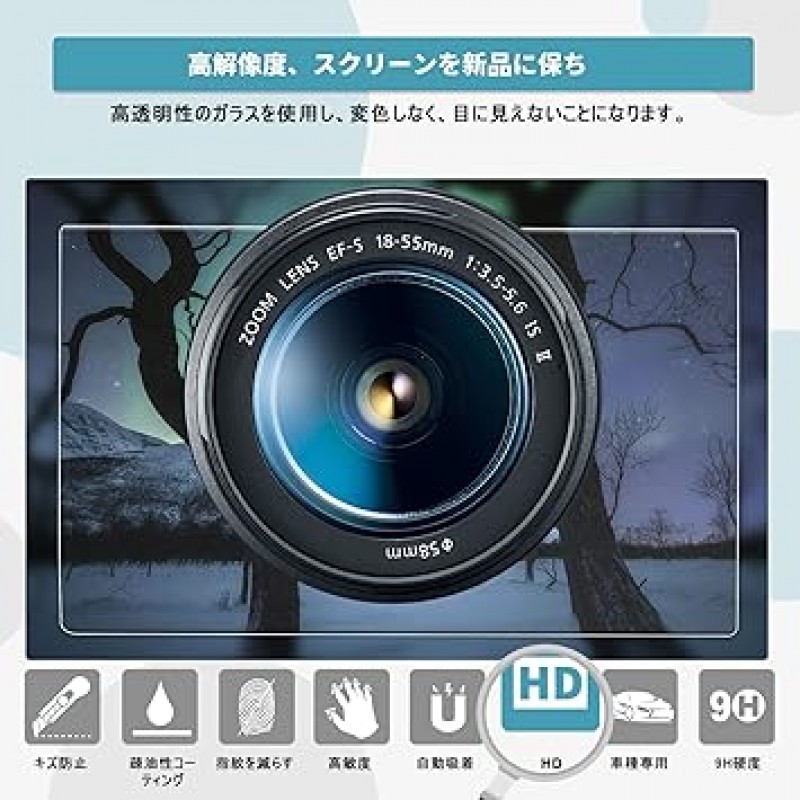 CDEFG Tesla Model 3 15인치 내비게이션 화면 카 내비게이션 필름 강화유리 LCD 보호필름 HD 고감도 터치글래스 9H 경도 비산방지 자가접착형 간편한 설치