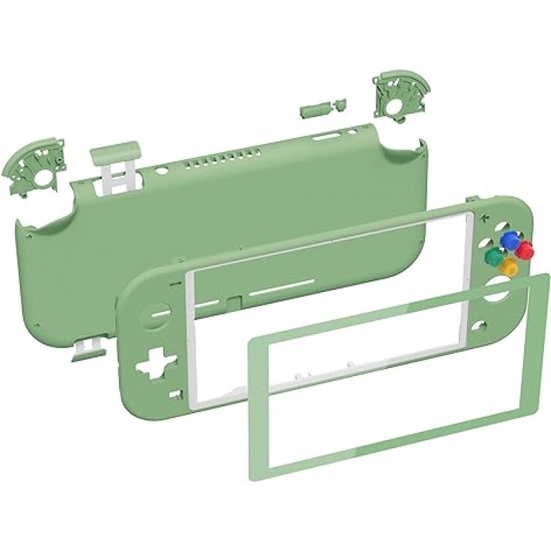 Nintendo Switch Lite용 eXtremeRate DIY 호환 케이스, Switch Lite 휴대용 컨트롤러용 하우징/스크린 필름 포함, Nintendo Switch Lite용 맞춤형 교체 쉘 케이스 [말차 그린]
