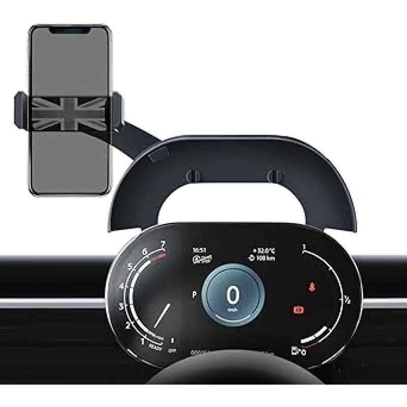 스마트폰 홀더, BMW 미니 쿠퍼용, 클립온 차량용 홀더, 차량용 스마트폰 스탠드, BMW 미니 쿠퍼 모바일 홀더, 프리미엄 합금 소재, 차량용 내비게이션, 360도 회전, 자유롭게 조절 가능, 추락 방지, 모든 4-6인치 스마트폰에 적합, BMW MINI F54 F55 F56 F57 디지털 미터 자동차 (스마트폰 홀더, 클립형(수동형))