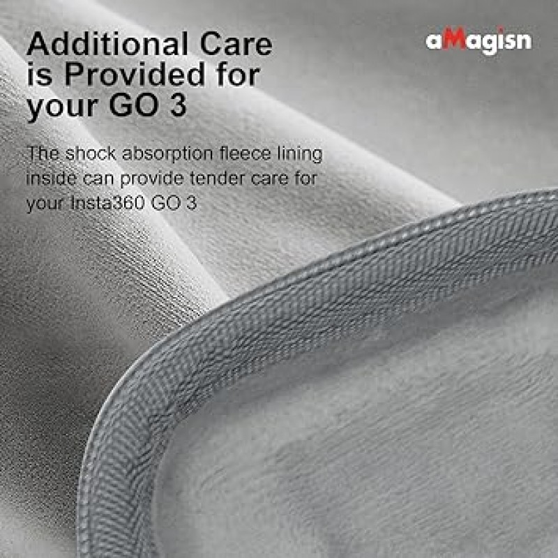 LINGHAUNG Insta360 GO 3 케이스, Insta360 GO3 호환, 미니 보관 케이스, 본체 보호 케이스, Semy Open, 보관 가방, 셀카봉/삼각대, 충격 방지, Insta360 Go3용 액세서리