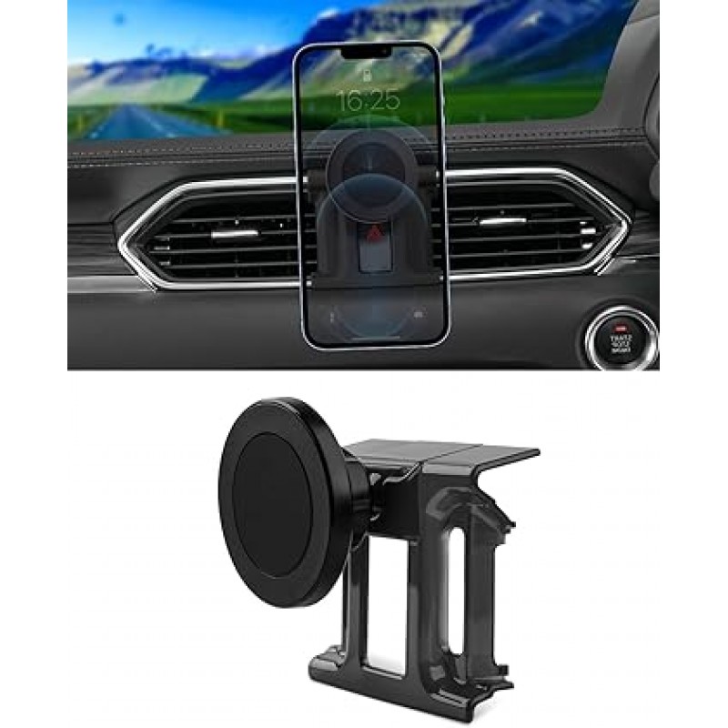 LIMSTYLE Mazda CX-5 KF 시리즈 CX-8 KG 자동차 홀더 스마트폰 스탠드 자석, iPhone 초강력 자력, 360° 조절 가능, 한 손 조작, 쉬운 설치