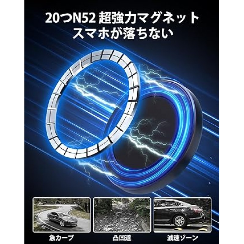 LIMSTYLE Mazda CX-5 KF 시리즈 CX-8 KG 자동차 홀더 스마트폰 스탠드 자석, iPhone 초강력 자력, 360° 조절 가능, 한 손 조작, 쉬운 설치