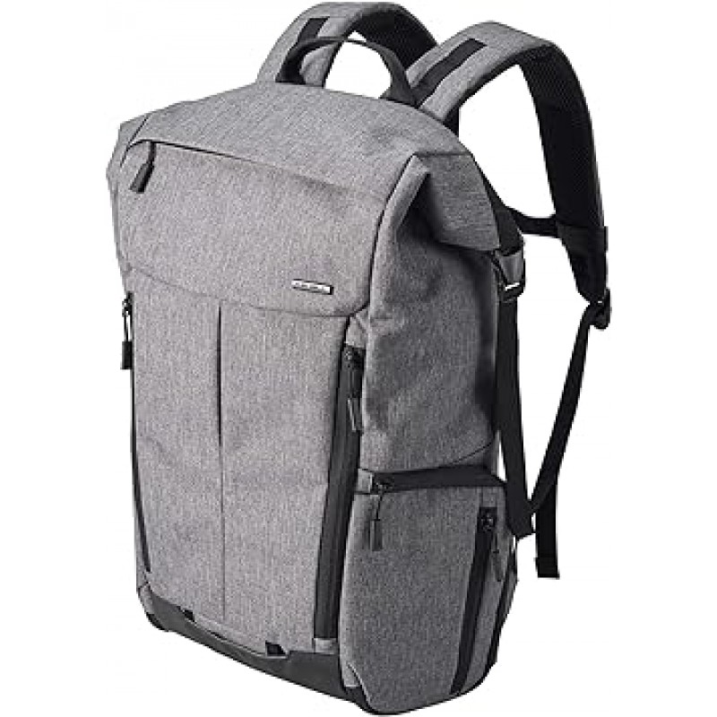 Hakuba SP-CT04-RBPGY 카메라 백팩, 플러스 쉘, 롤탑 백팩, 공기 챔버 2개, 15인치 PC 보관함, 회색