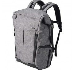 Hakuba SP-CT04-RBPGY 카메라 백팩, 플러스 쉘, 롤탑 백팩, 공기 챔버 2개, 15인치 PC 보관함, 회색