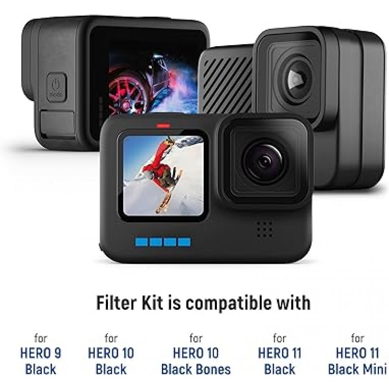 GoPro Hero 11, Hero 10, Black Hero 9, 6 팩용 NEEWER 효과 필터 세트(HD UV/CPL/ND32/SGND1.2/Nature Night Filter/Black Diffuse 1/4 필터) 액션 카메라 액세서리 렌즈 필터 세트